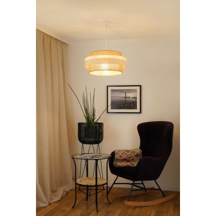 Brilagi - Lampadario a cavo SPACE LIGHT 1xE27/15W/230V diam. 50 cm beige/crema