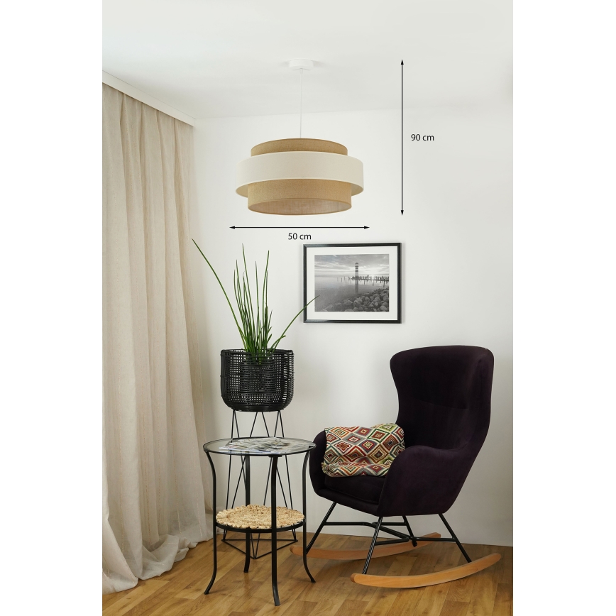 Brilagi - Lampadario a cavo SPACE LIGHT 1xE27/15W/230V diam. 50 cm beige/crema