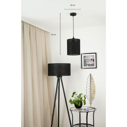 Brilagi - Lampadario a cavo TUBES 1xE27/15W/230V diam. 20 cm nero