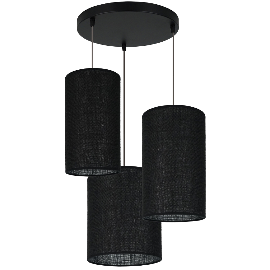Brilagi - Lampadario a cavo TUBES 3xE27/15W/230V nero