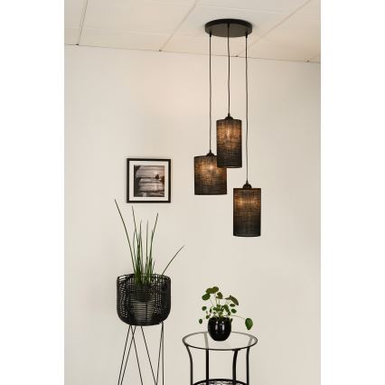 Brilagi - Lampadario a cavo TUBES 3xE27/15W/230V nero