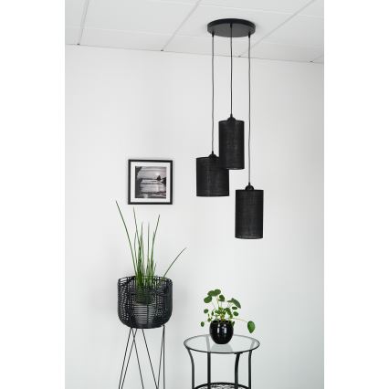 Brilagi - Lampadario a cavo TUBES 3xE27/15W/230V nero