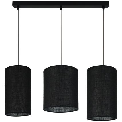 Brilagi - Lampadario a cavo TUBES 3xE27/15W/230V nero