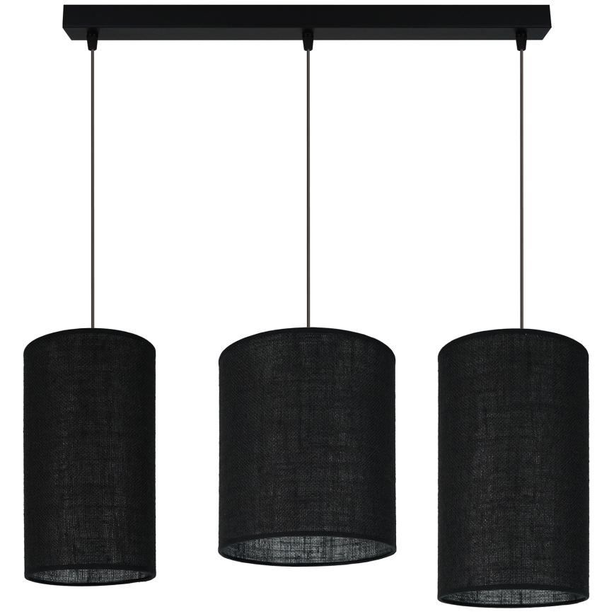Brilagi - Lampadario a cavo TUBES 3xE27/15W/230V nero