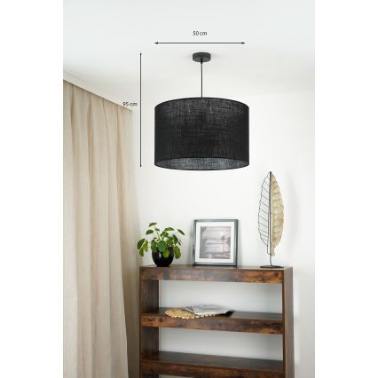 Brilagi - Lampadario a cavo TUBES ROLLER 1xE27/15W/230V diam. 50 cm nero