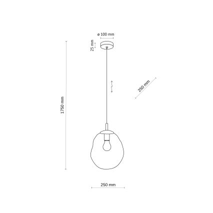 Brilagi - Lampadario a cavo VULCANO 1xE27/15W/230V beige/beige fumé