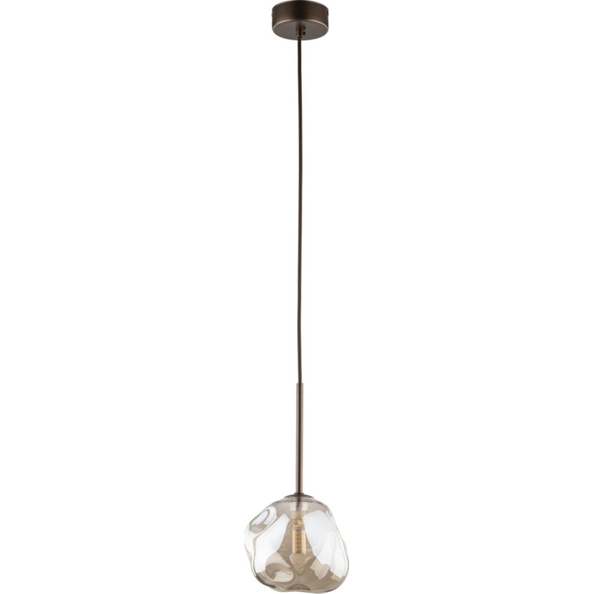 Brilagi - Lampadario a cavo VULCANO 1xG9/8W/230V marrone/beige fumé