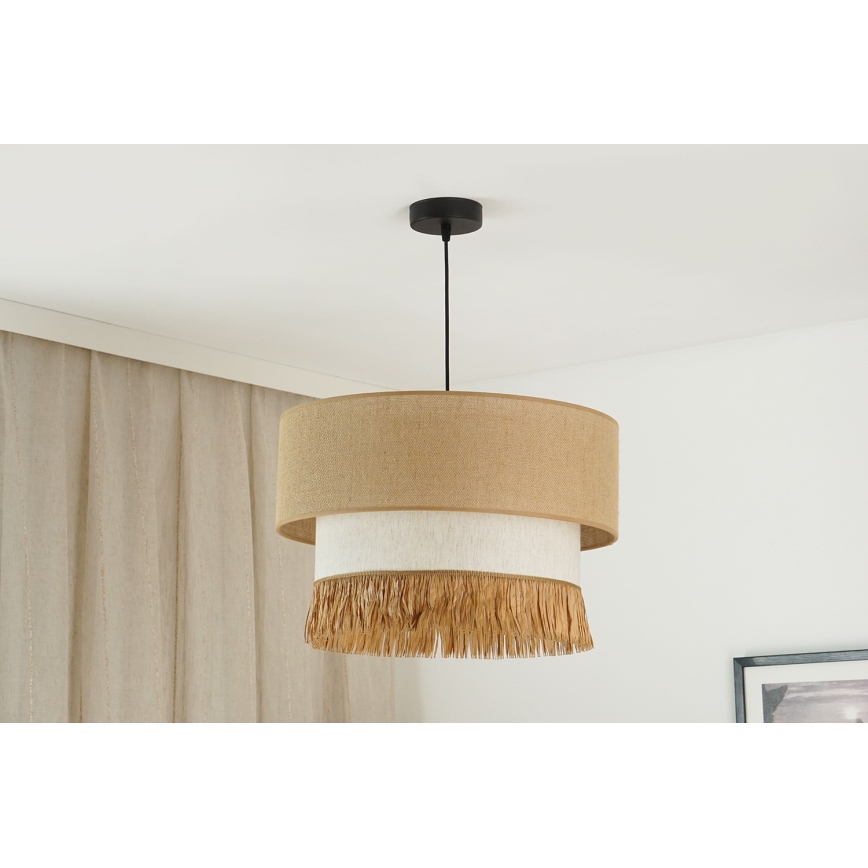 Brilagi - Lampadario a cavo WINNETOU BOHO 1xE27/15W/230V diam. 45 cm marrone/crema