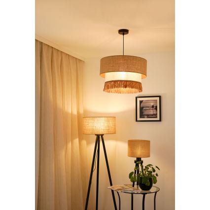 Brilagi - Lampadario a cavo WINNETOU BOHO 1xE27/15W/230V diam. 45 cm marrone/crema