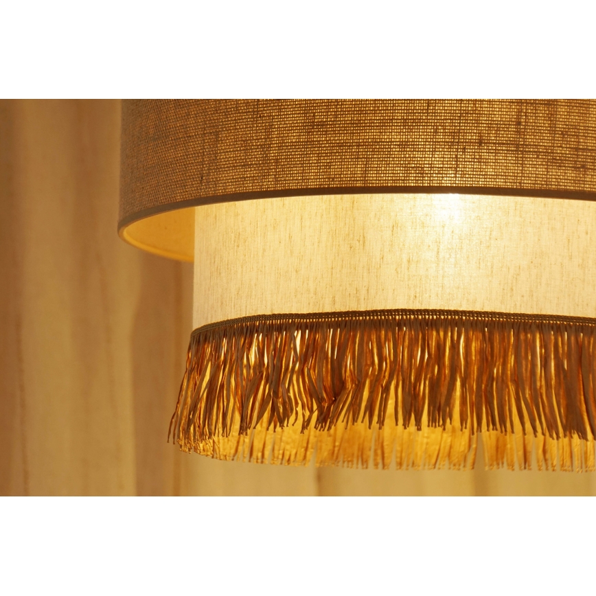 Brilagi - Lampadario a cavo WINNETOU BOHO 1xE27/15W/230V diam. 45 cm marrone/crema
