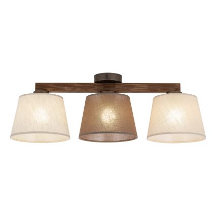 Brilagi - Lampadario a montaggio superficiale LATTE SABIA 3xE27/15W/230V pino/mix