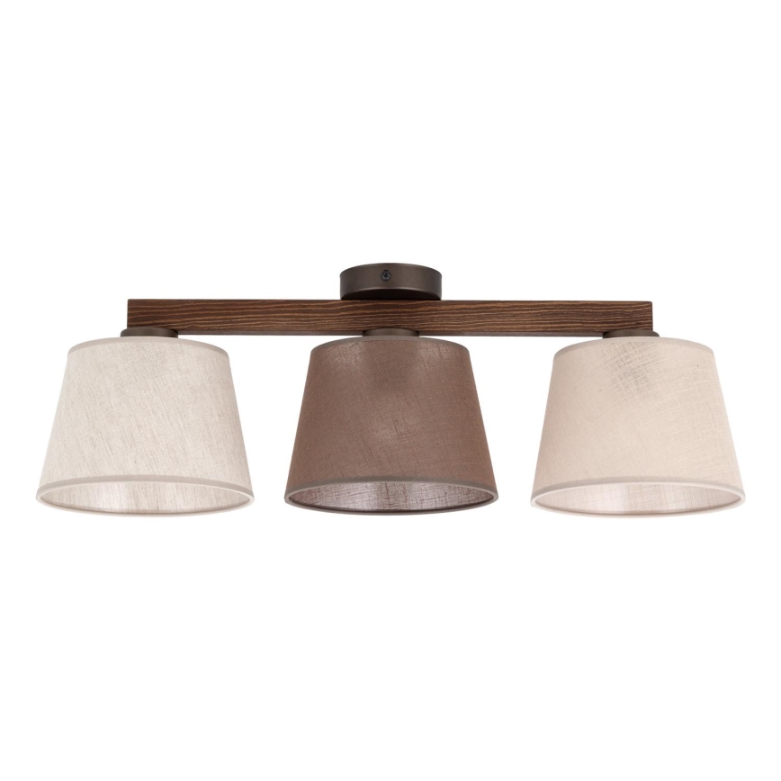 Brilagi - Lampadario a montaggio superficiale LATTE SABIA 3xE27/60W/230V pino/mix