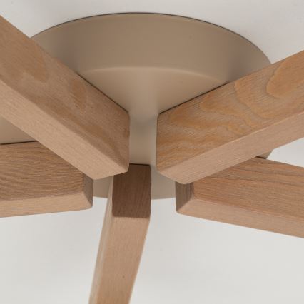 Brilagi - Lampadario a montaggio superficiale LATTE SABIA 5xE27/60W/230V pino/bianco