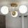 Brilagi - Lampadario a montaggio superficiale MALIVA 3xE14/15W/230V dorato/bianco