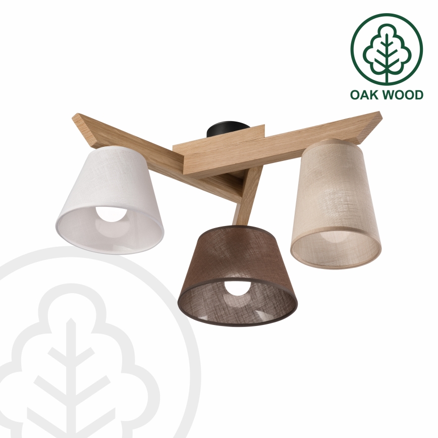 Brilagi - Lampadario a plafone ANTHONY 3xE14/40W/230V quercia