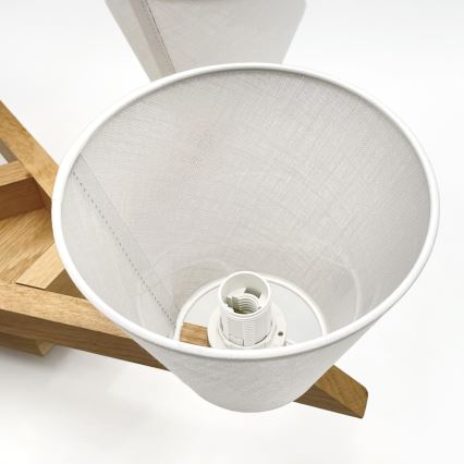 Brilagi - Lampadario a plafone ANTHONY 5xE14/40W/230V quercia/bianco