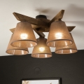 Brilagi - Lampadario a plafone ANTHONY 5xE14/40W/230V quercia/marrone