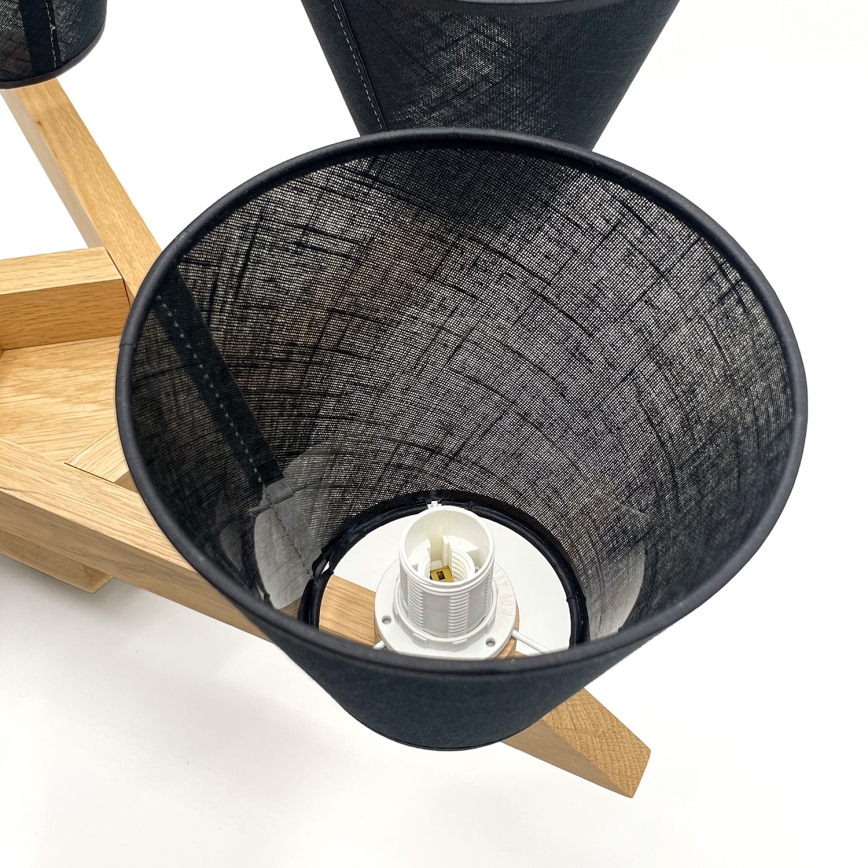 Brilagi - Lampadario a plafone ANTHONY 5xE14/40W/230V quercia/nero