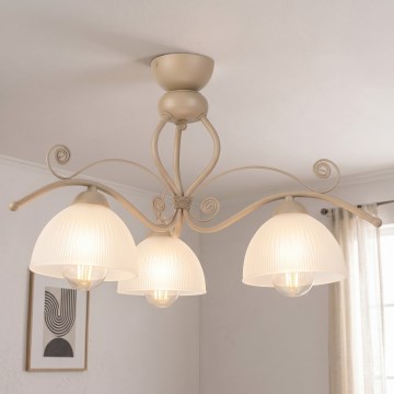 Brilagi - Lampadario a plafone ANTICO MODERN 3xE27/60W/230V beige