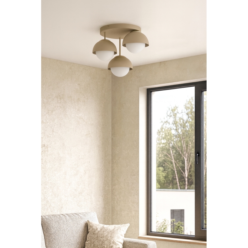 Brilagi - Lampadario a plafone COSMO 3xE27/60W/230V beige/oro