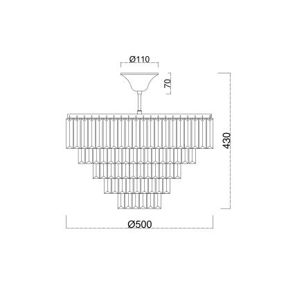 Brilagi - Lampadario a plafone CRYSTAL 5xE14/40W/230V cromo lucido