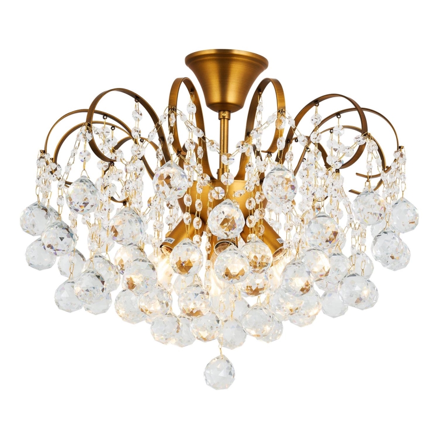 Brilagi - Lampadario a plafone CRYSTAL 6xE14/60W/230V bronzo