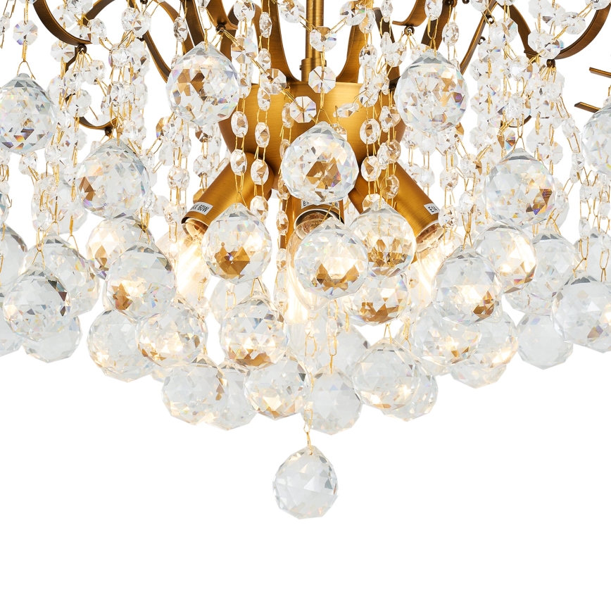 Brilagi - Lampadario a plafone CRYSTAL 6xE14/60W/230V bronzo