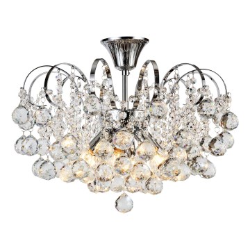 Brilagi - Lampadario a plafone CRYSTAL 6xE14/60W/230V cromo lucido