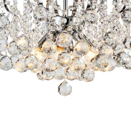 Brilagi - Lampadario a plafone CRYSTAL 6xE14/60W/230V cromo lucido