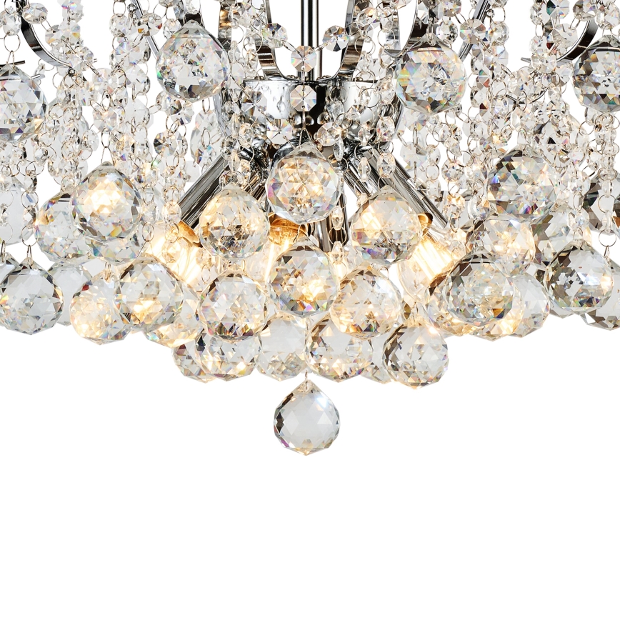 Brilagi - Lampadario a plafone CRYSTAL 6xE14/60W/230V cromo lucido