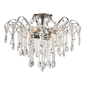 Brilagi - Lampadario a plafone CRYSTAL 6xE14/60W/230V cromo lucido