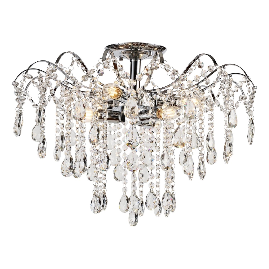 Brilagi - Lampadario a plafone CRYSTAL 6xE14/60W/230V cromo lucido