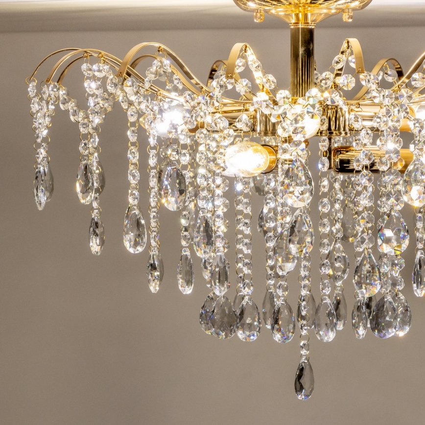 Brilagi - Lampadario a plafone CRYSTAL 6xE14/60W/230V oro