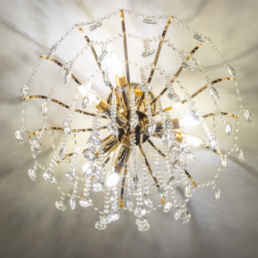 Brilagi - Lampadario a plafone CRYSTAL 6xE14/60W/230V oro