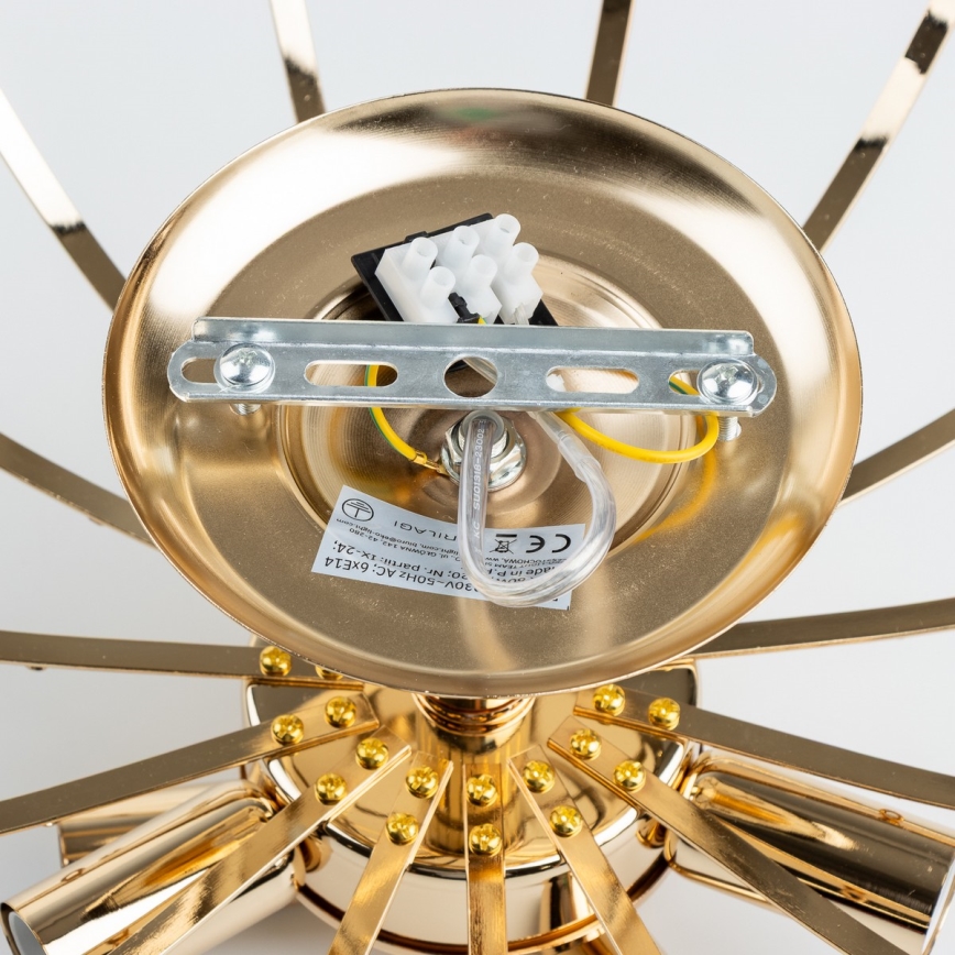 Brilagi - Lampadario a plafone CRYSTAL 6xE14/60W/230V oro