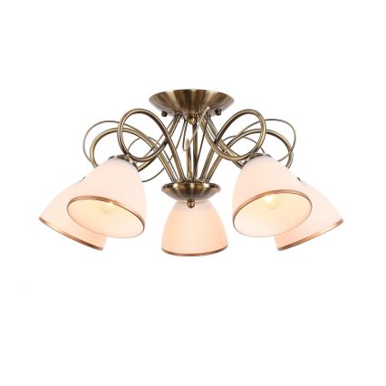 Brilagi - Lampadario a plafone FRED 5xE27/60W/230V Ø 59 cm finitura bronzata