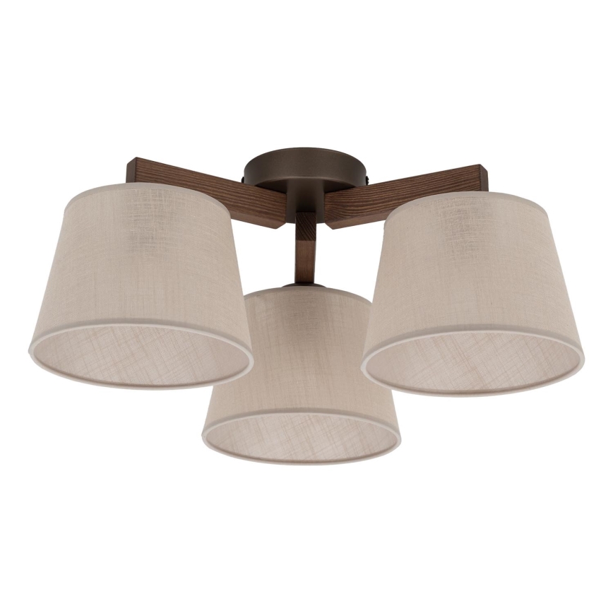 Brilagi - Lampadario a plafone LATTE 3xE27/15W/230V pino/beige