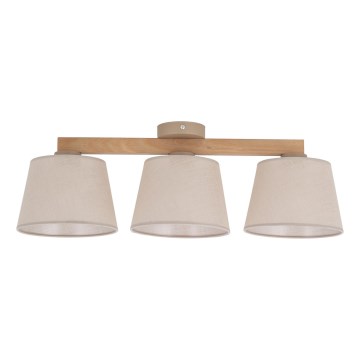 Brilagi - Lampadario a plafone LATTE SABIA 3xE27/15W/230V pino/beige