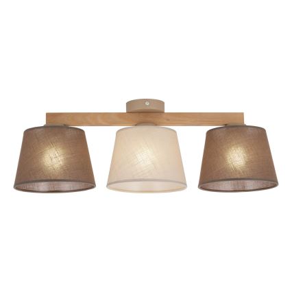 Brilagi - Lampadario a plafone LATTE SABIA 3xE27/15W/230V pino/mix