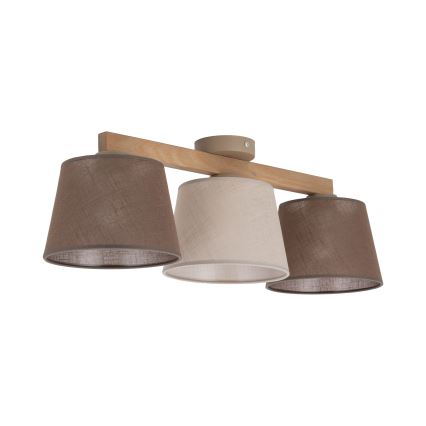 Brilagi - Lampadario a plafone LATTE SABIA 3xE27/15W/230V pino/mix