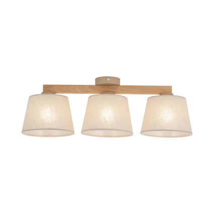 Brilagi - Lampadario a plafone LATTE SABIA 3xE27/60W/230V pino/beige