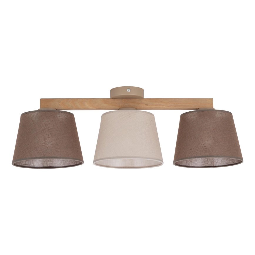 Brilagi - Lampadario a plafone LATTE SABIA 3xE27/60W/230V pino/mix