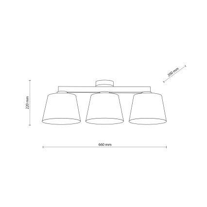 Brilagi - Lampadario a plafone LATTE SABIA 3xE27/60W/230V pino/mix