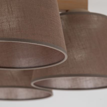 Brilagi - Lampadario a plafone LATTE SABIA 5xE27/60W/230V pino/marrone