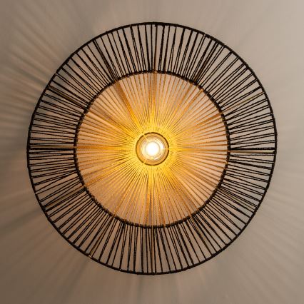 Brilagi - lampadario a plafone LED CERIA BOHO 1xE27/40W/230V Ø 50 cm nero/marrone