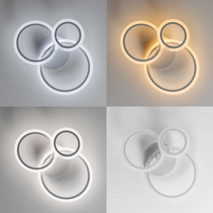 Brilagi - Lampadario a plafone LED dimmerabile ORBITS LED/40W/230V 3000-6500K bianco + telecomando