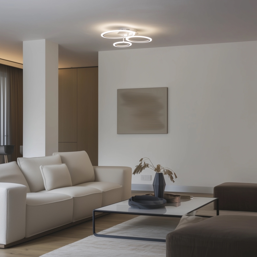 Brilagi - Lampadario a plafone LED dimmerabile ORBITS LED/40W/230V 3000-6500K bianco + telecomando