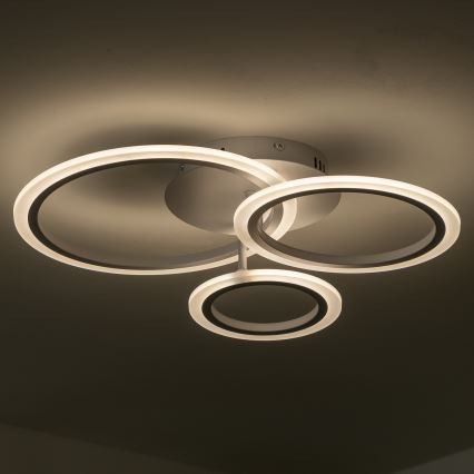 Brilagi - Lampadario a plafone LED dimmerabile ORBITS LED/40W/230V 3000-6500K bianco + telecomando