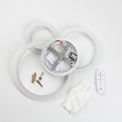 Brilagi - Lampadario a plafone LED dimmerabile ORBITS LED/40W/230V 3000-6500K bianco + telecomando