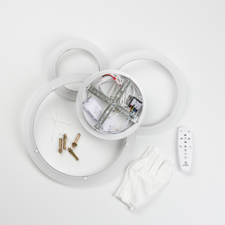 Brilagi - Lampadario a plafone LED dimmerabile ORBITS LED/40W/230V 3000-6500K bianco + telecomando